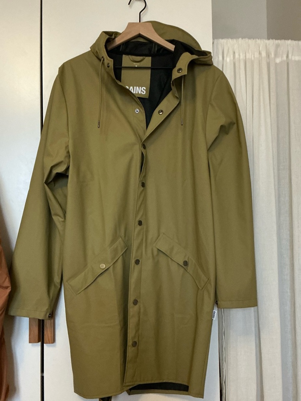 Rains | Green Raincoat Hooded Jacket | M